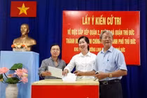 Người dân bỏ phiếu về việc thành lập TP Thủ Đức