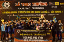 CLB B.Bình Dương giành chức vô địch Giải bóng đá Quốc tế Cúp Number 1 