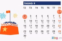 Người lao động được nghỉ 3 ngày dịp Quốc khánh 2/9, không phải làm bù