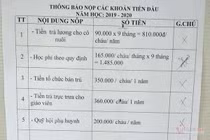 Trẻ mầm non phải nộp tiền trả lương cô nuôi và giáo viên trực trưa