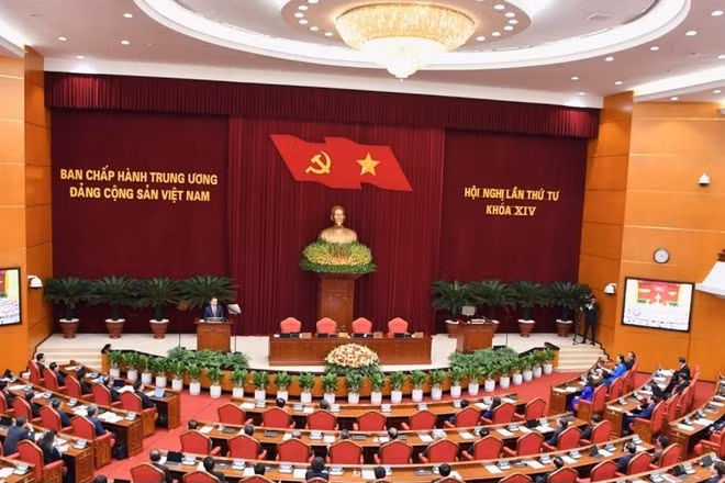 Toàn cảnh bế mạc Hội nghị lần thứ 4 Ban Chấp hành Trung ương Đảng khóa XIV