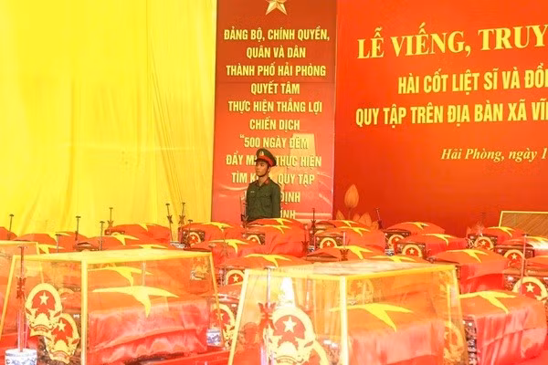 Sáng 15/10, Hải Phòng truy điệu, an táng 56 hài cốt liệt sĩ, đồng bào tử nạn