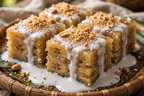 Bánh chuối hấp nước cốt dừa, món tráng miệng dễ làm, ngon lạ