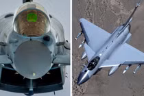 Máy bay Eurofighter (bên trái) và máy bay chiến đấu J-10C
