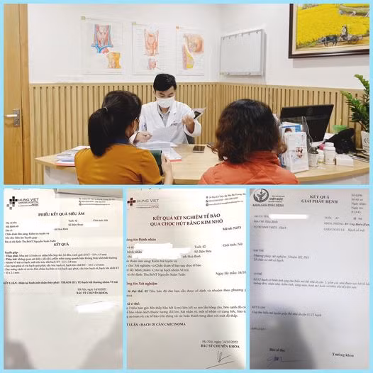 Thăm khám và tư vấn cho bệnh nhân ung thư tuyến giáp tái phát - Ảnh BSCC