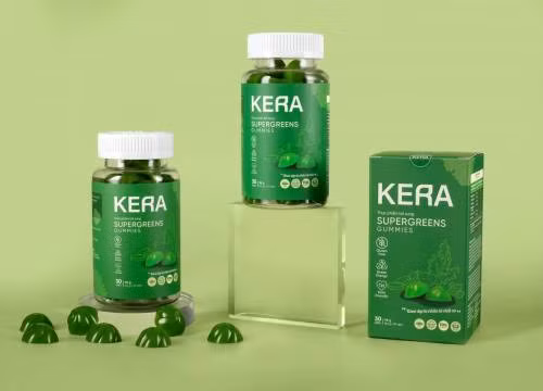 Sản phẩm kẹo rau củ Kera liên quan Hằng Du Mục và Quang Linh Vlogs, phát hiện có chứa sorbitol là một chất tạo ngọt với hàm lượng 33,4/100g - Ảnh internet