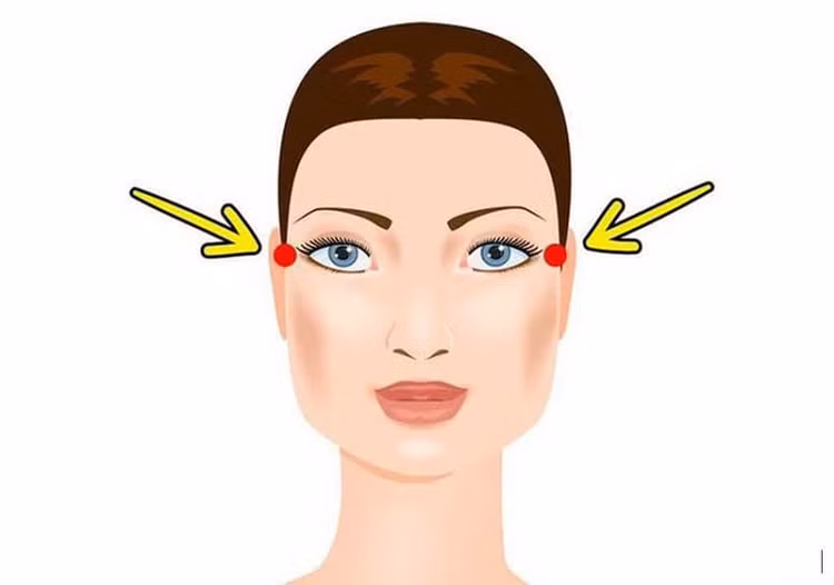 Day ấn huyệt thái dương có tác dụng giảm huyết áp - Ảnh minh họa