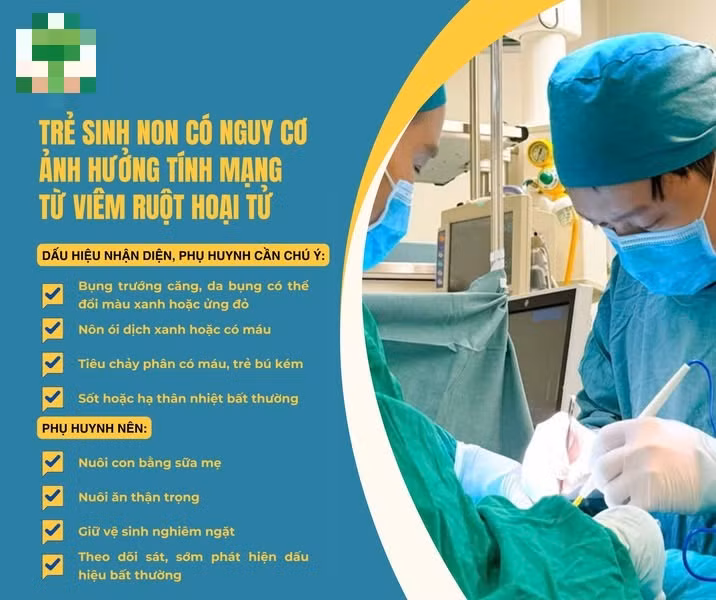 Trẻ sinh non có nguy cơ viêm ruột hoại tử đe dọa tính mạng - Ảnh BSCC