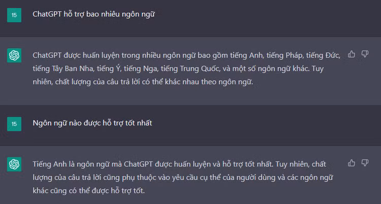 Hỏi ChatGPT hỗ trợ bao nhiêu ngôn ngữ và ngôn ngữ nào được hỗ trợ tốt nhất