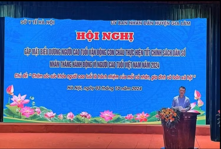 Ông Lê Thanh Dũng, Cục trưởng Cục Dân số (Bộ Y tế) phát biểu