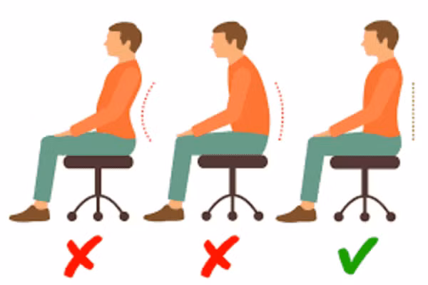 Tư thế ngồi đúng phòng bệnh cột sống - Ảnh minh họa