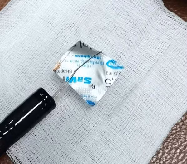 Vỏ thuốc đã được lấy ra thành công - Ảnh BVCC Vỏ thuốc đã được lấy ra thành công - Ảnh BVCC