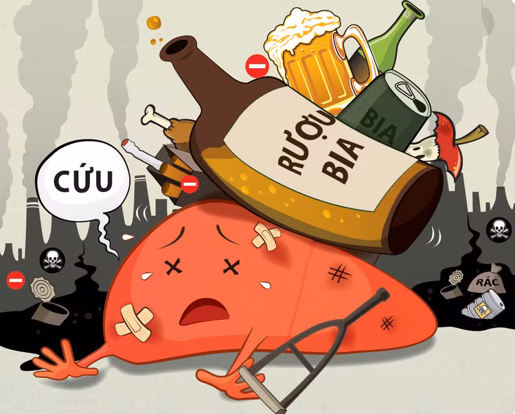 Rượu bia mang đến những hậu quả khủng khiếp cho sức khỏe Rượu bia mang đến những hậu quả khủng khiếp cho sức khỏe