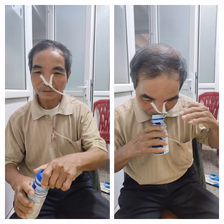 Sau điều trị bệnh nhân bệnh nhân đã có thể ăn, uống được Sau điều trị bệnh nhân bệnh nhân đã có thể ăn, uống được